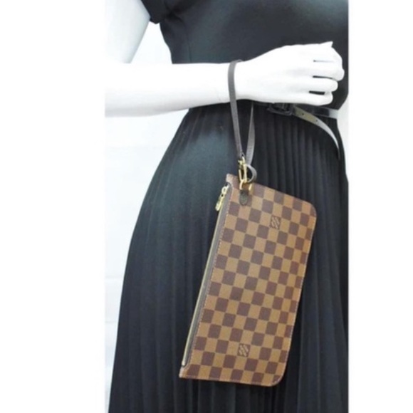 Louis Vuitton Damien Ebene Neverfull MM GM Pochette Wristlet brown - Picture 1 of 15